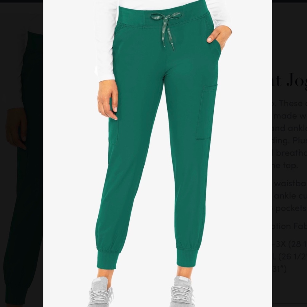 NWT: Med Couture Insight Jogger scrub pants Hunter green 3X